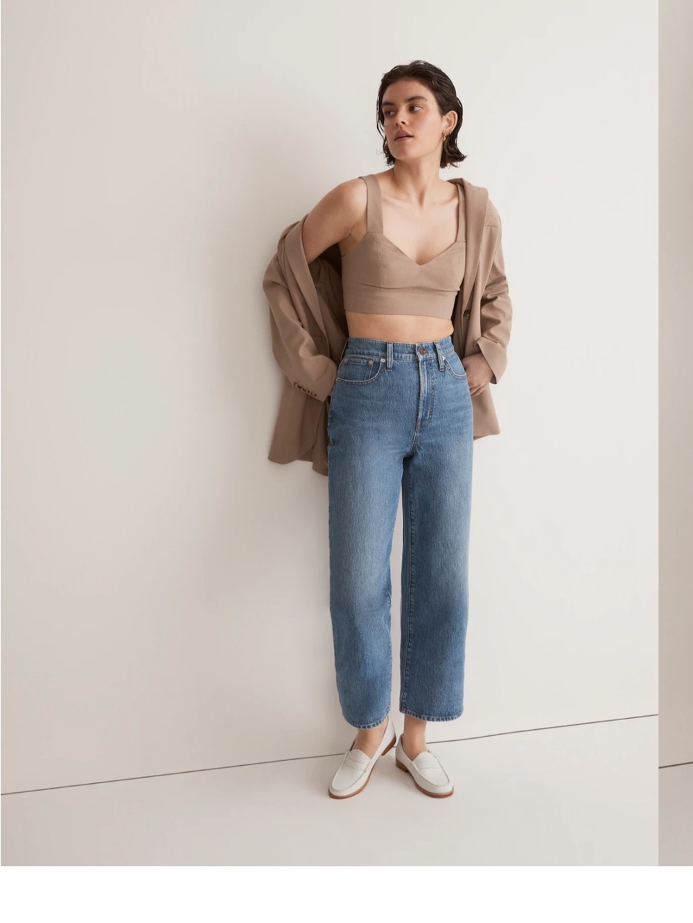 Madewell High-Rise Cropped Straight Jeans - Medium Blue